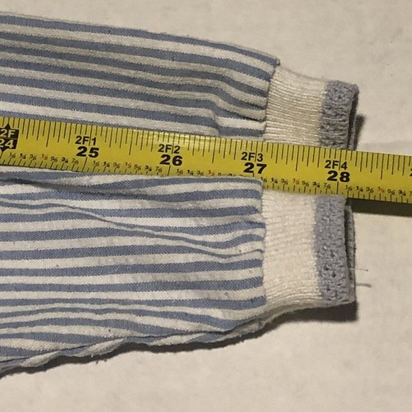 Vintage Willow Ridge Blue And White Striped Metal Zipper Women’s Jacket Medium - Picture 11 of 12